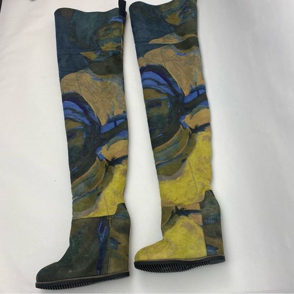 UGG X CLAIRE TABOURET FLUFF WEDGE BOOT WITH RARE BLUE LINING SZ 7 - Picture 7 of 15